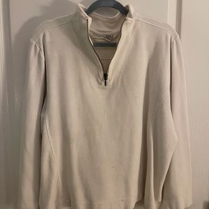 Ladies large white quarter 1/4 zip